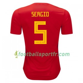Tenue Espagne Sergio Busquets 5 Domicile Coupe du monde 2018 Maillot de Foot